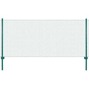 Žična mrežna ograja s stebrički jeklo 25x1 m zelena