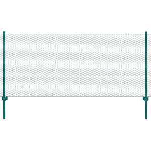 Žična mrežna ograja s stebrički jeklo 25x1 m zelena