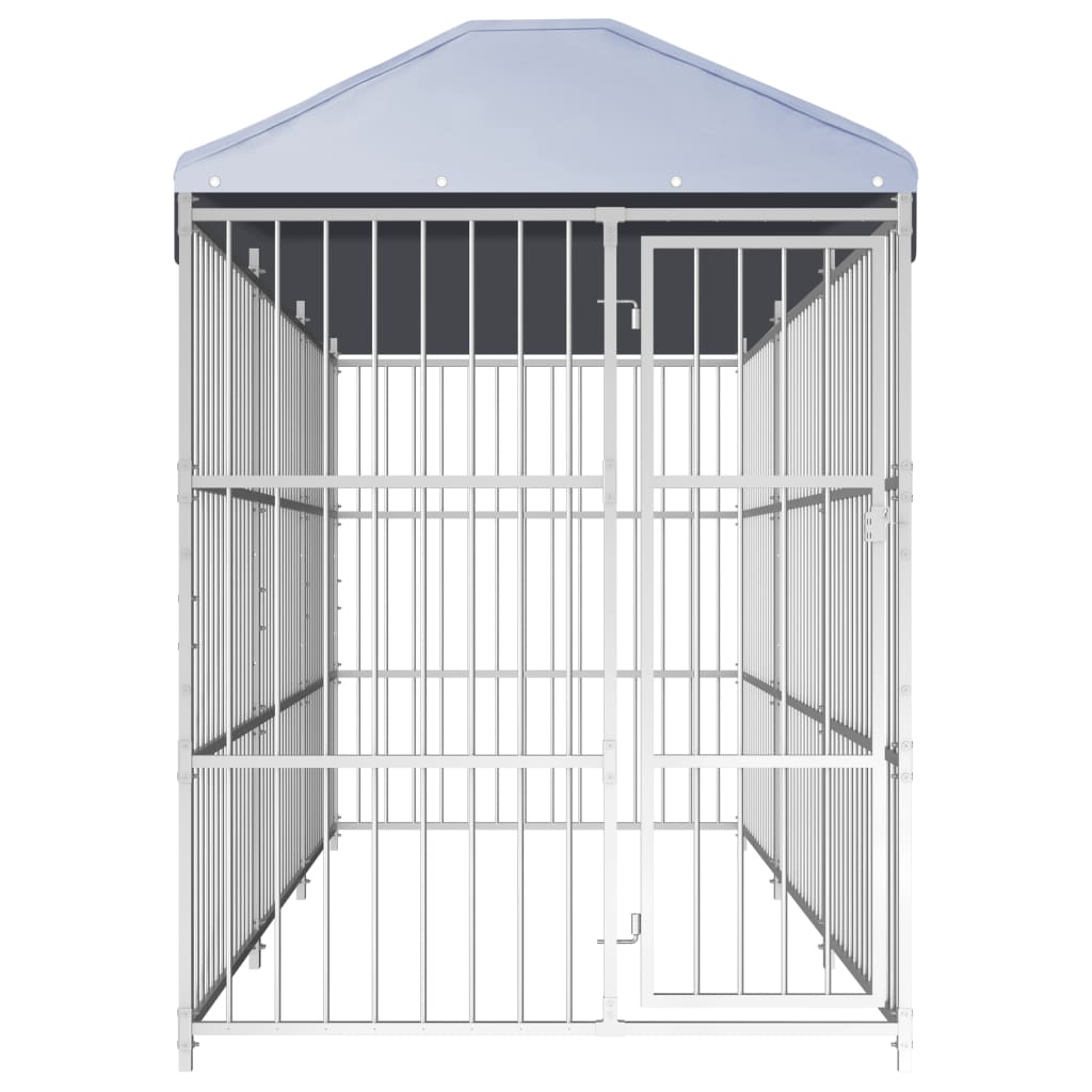 

vidaXL Hondenkennel voor buiten met dak 450x150x200 cm