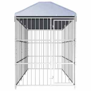 vidaXL Chenil d'ext&eacute;rieur avec toit pour chiens 450 x 150 x 200 cm