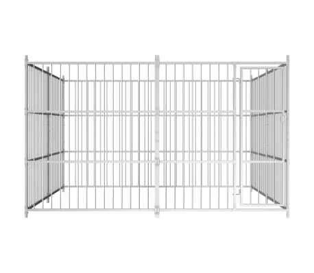 vidaXL Utendørs hundegård 300x300x185 cm