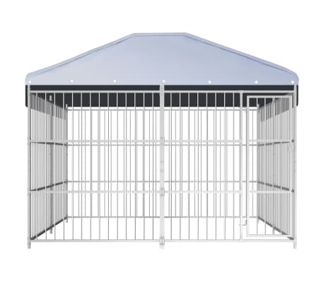 vidaXL Външна клетка за кучета с покрив, 300x300x200 см