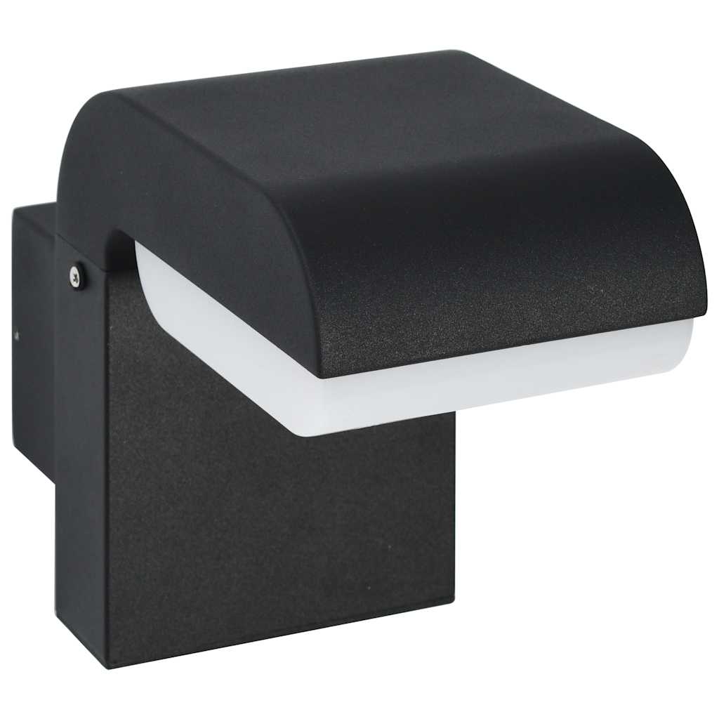vidaXL LED-buitenwandlamp 9 W ovaal zwart afbeelding