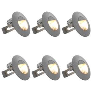 vidaXL LED-seinavalgustid &otilde;ue 6 tk, 2 W h&otilde;bedane, &uuml;mmargune