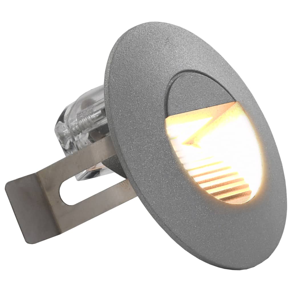 vidaXL udendørs LED-væglamper 6 stk. 5 W rund sølvfarvet