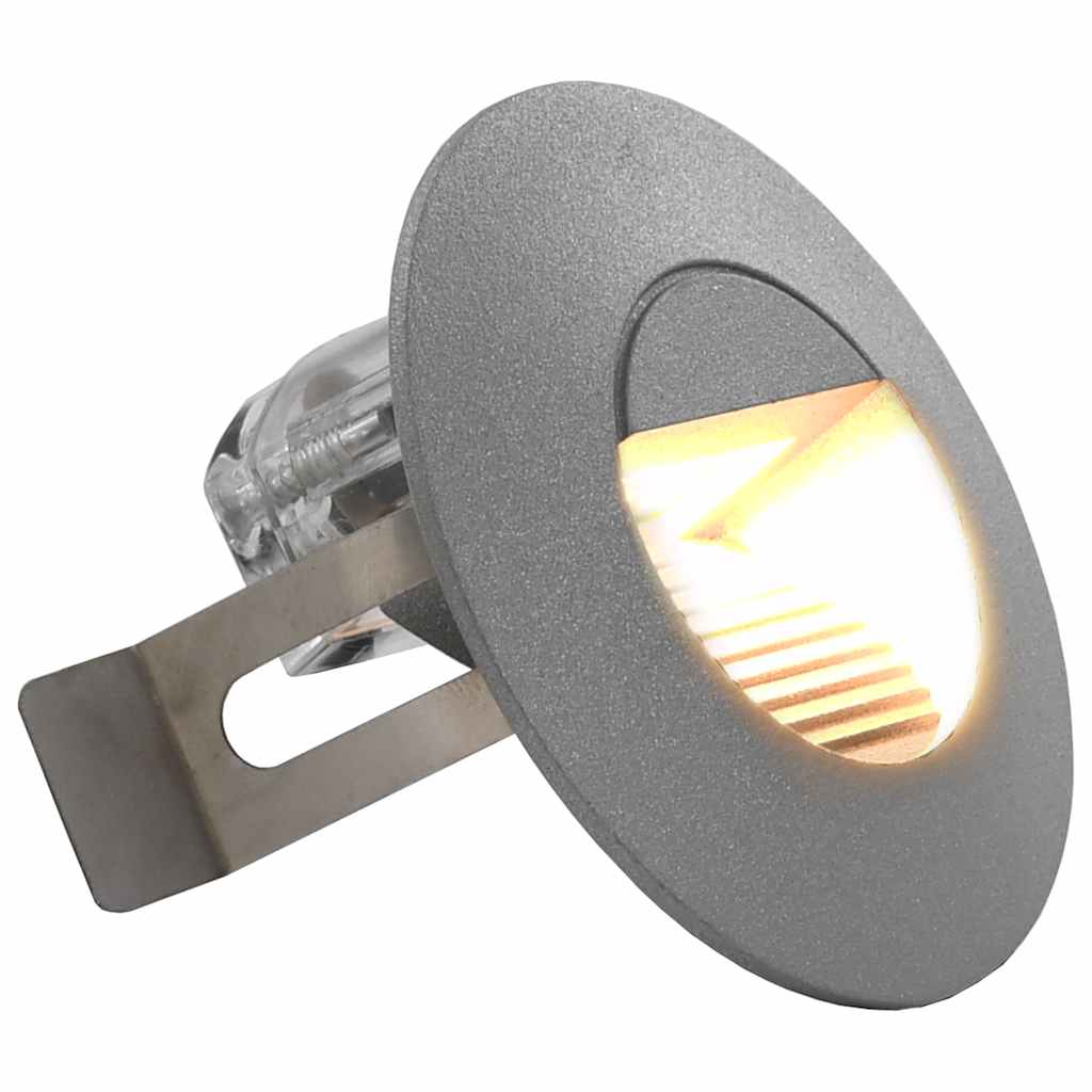 vidaXL LED-buitenwandlampen 6 st 5 W rond zilverkleurig afbeelding