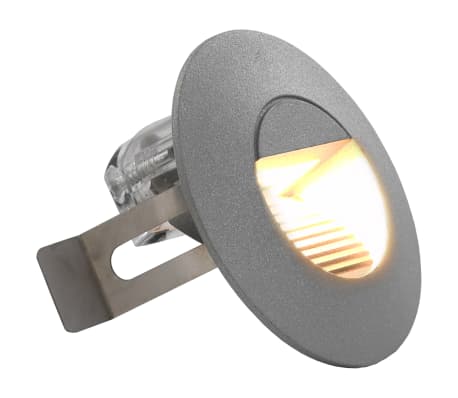 vidaXL Venkovní LED nástěnná svítidla 6 ks 5 W stříbrná kulatá
