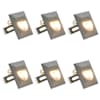 vidaXL LED-seinavalgustid &otilde;ue 6 tk, 2 W h&otilde;bedane, kandiline