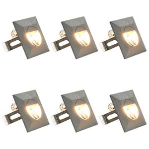 vidaXL LED-seinavalgustid &otilde;ue 6 tk, 2 W h&otilde;bedane, kandiline