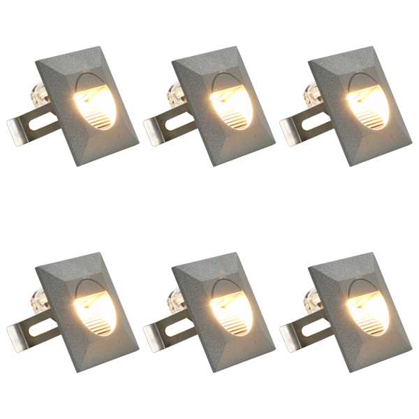 vidaXL LED-seinavalgustid &otilde;ue 6 tk, 2 W h&otilde;bedane, kandiline
