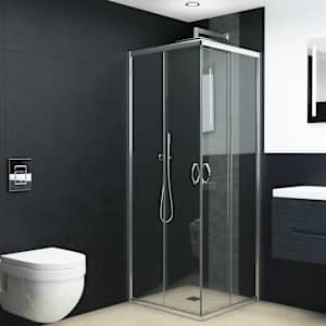 vidaXL Du&scaron;o kabina, 80x80x185cm, nedūžtantis stiklas