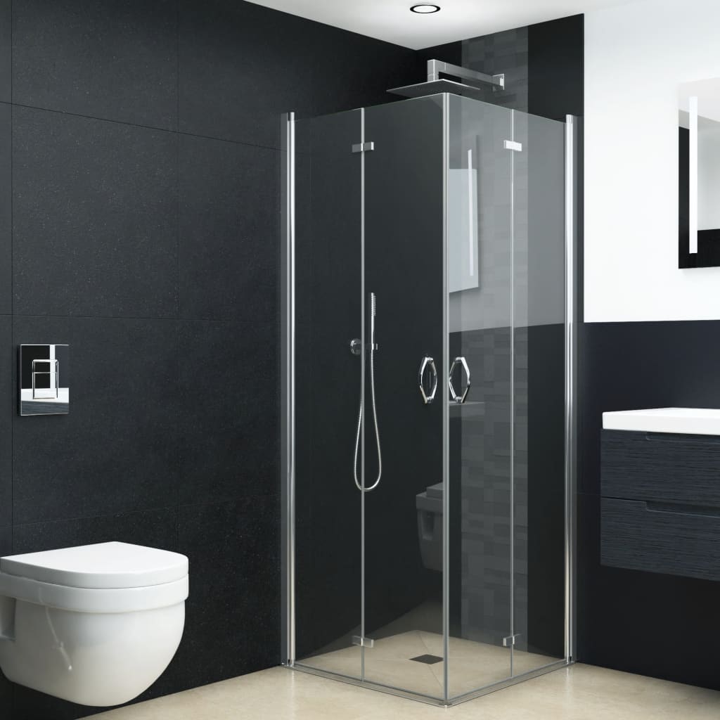 vidaXL zuhanykabin összecsukható ESG ajtókkal 75 x 75 x 185 cm