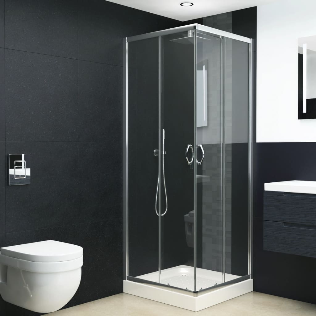 

vidaXL Douchecabine met douchebak 80x80x185 cm veiligheidsglas