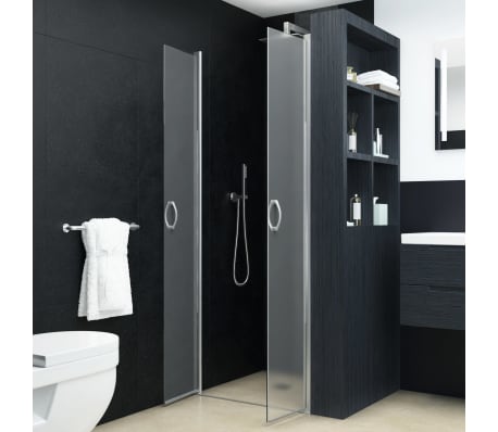 vidaXL Shower Doors Frosted ESG 80x185 cm