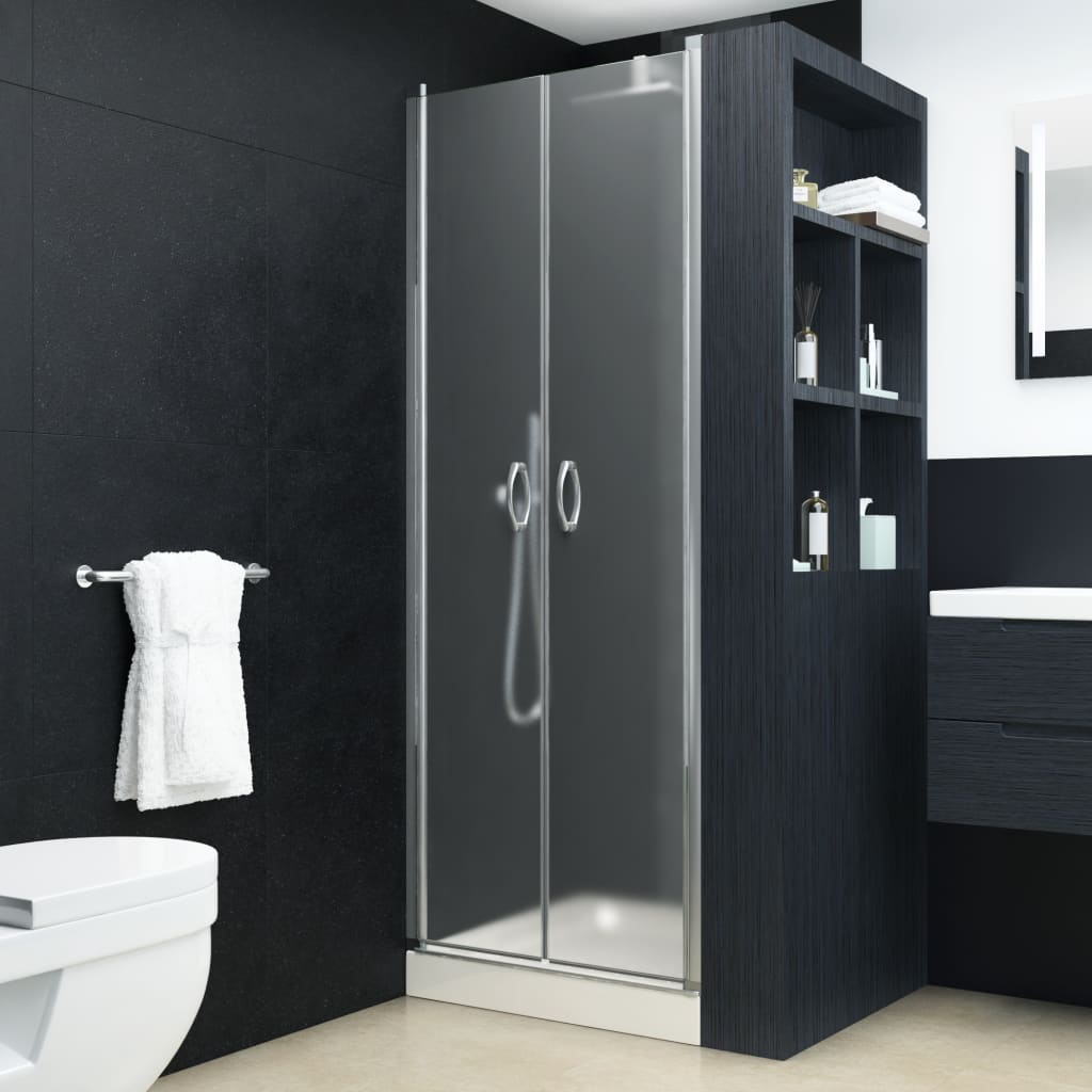 vidaXL Shower Doors Frosted ESG 85x185 cm