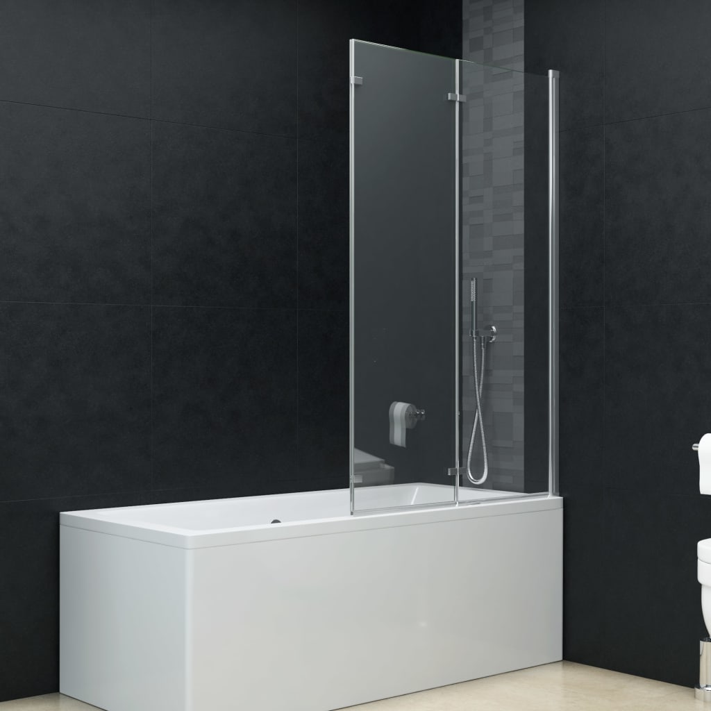 

vidaXL Douchewand inklapbaar 3 panelen 130x138 cm ESG
