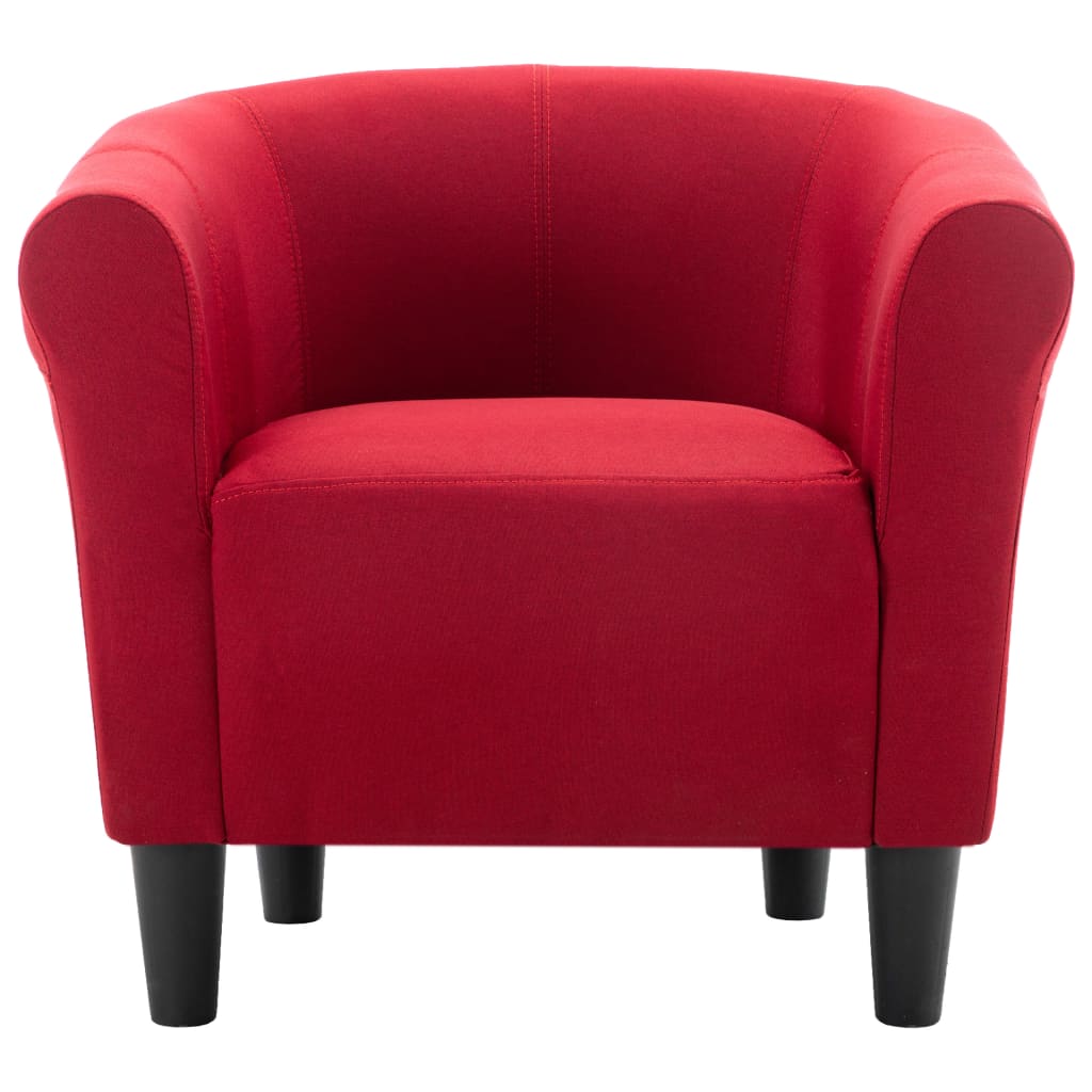 vidaXL Fauteuil stof wijnrood