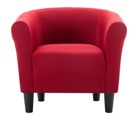 vidaXL Fotelja od tkanine crvena boja vina