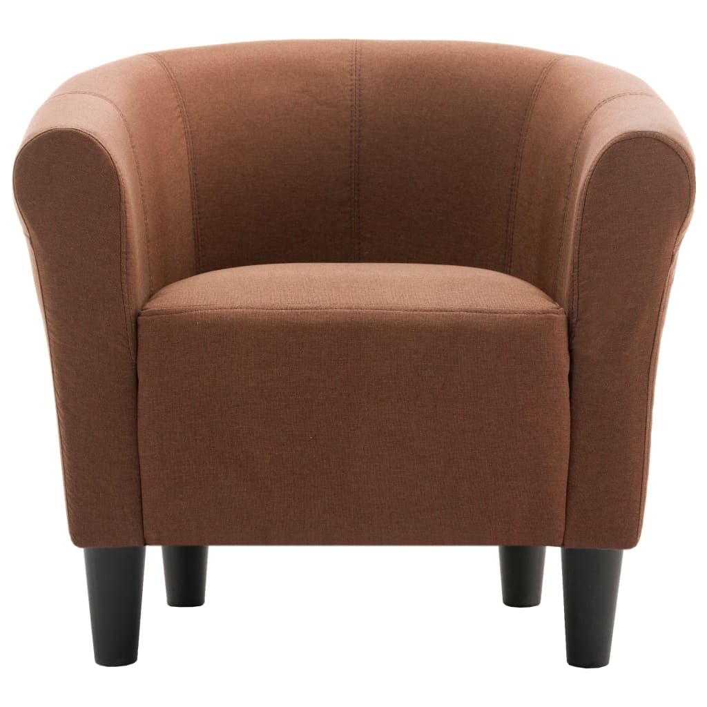 vidaXL Fauteuil stof bruin