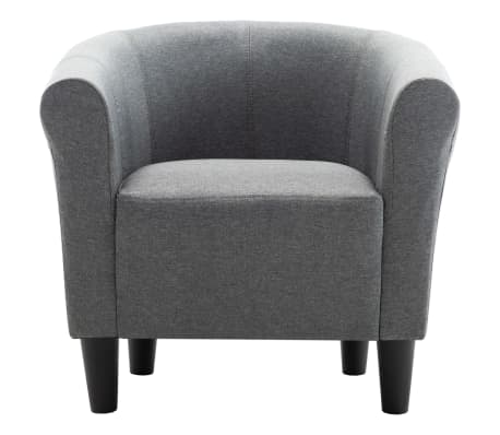 vidaXL Fotel jasnoszary, tapicerowany tkaniną