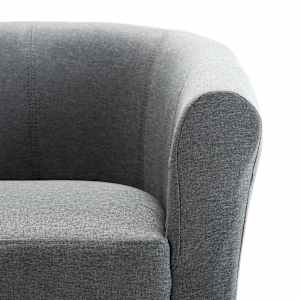 Křeslo světle šedé textil - obrázek 4