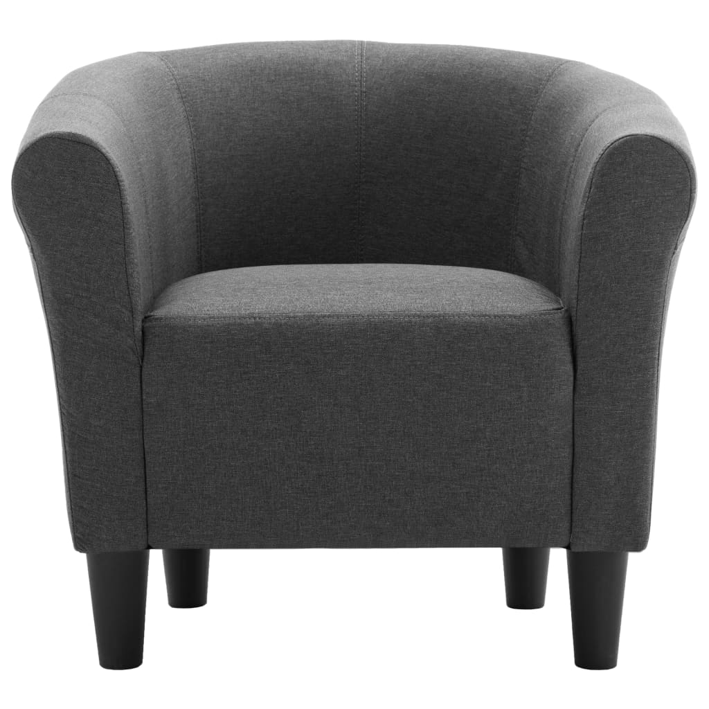 vidaXL Fauteuil stof donkergrijs