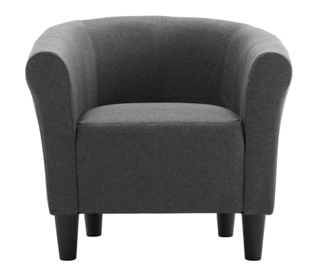 vidaXL Fotel ciemnoszary, tapicerowany tkaniną