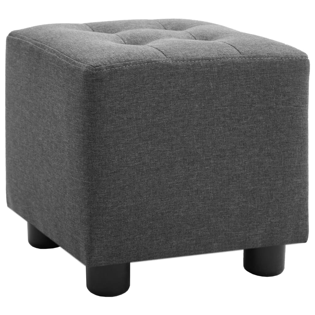 Fauteuil Et Tabouret Gris Foncé Tissu VidaXL 18 width=274