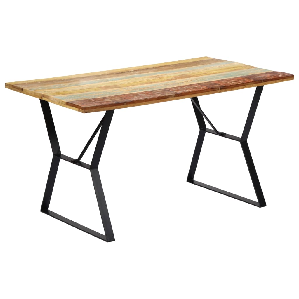 vidaXL Table de salle à manger 140x80x76cm Bois de récupération massif