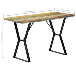 Jídelní stůl 120 x 60 x 76 cm masivní recyklované dřevo - obrázek 8