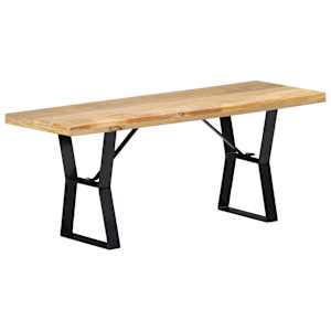 Lavice 110 cm masivní mangovníkové dřevo - obrázek 9