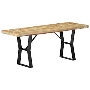Lavice 110 cm masivní recyklované dřevo - obrázek 9