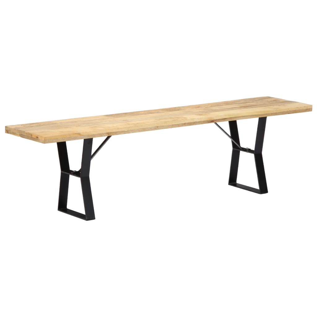 Image of vidaXL Bench 160 cm Solid Mango Wood