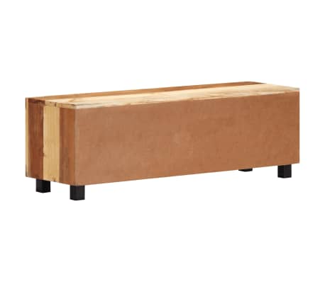 Mueble TV Madera Maciza Reciclada VidaXL - 160x30x40 Cm, Estructura Metal, Estantes Almacenaje | Diseño Rústico Moderno único