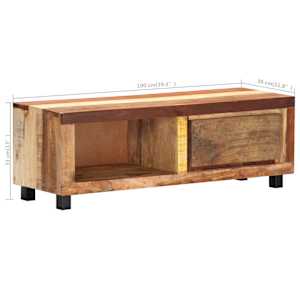 TV stolek 100 x 30 x 33 cm masivní recyklované dřevo - obrázek 9