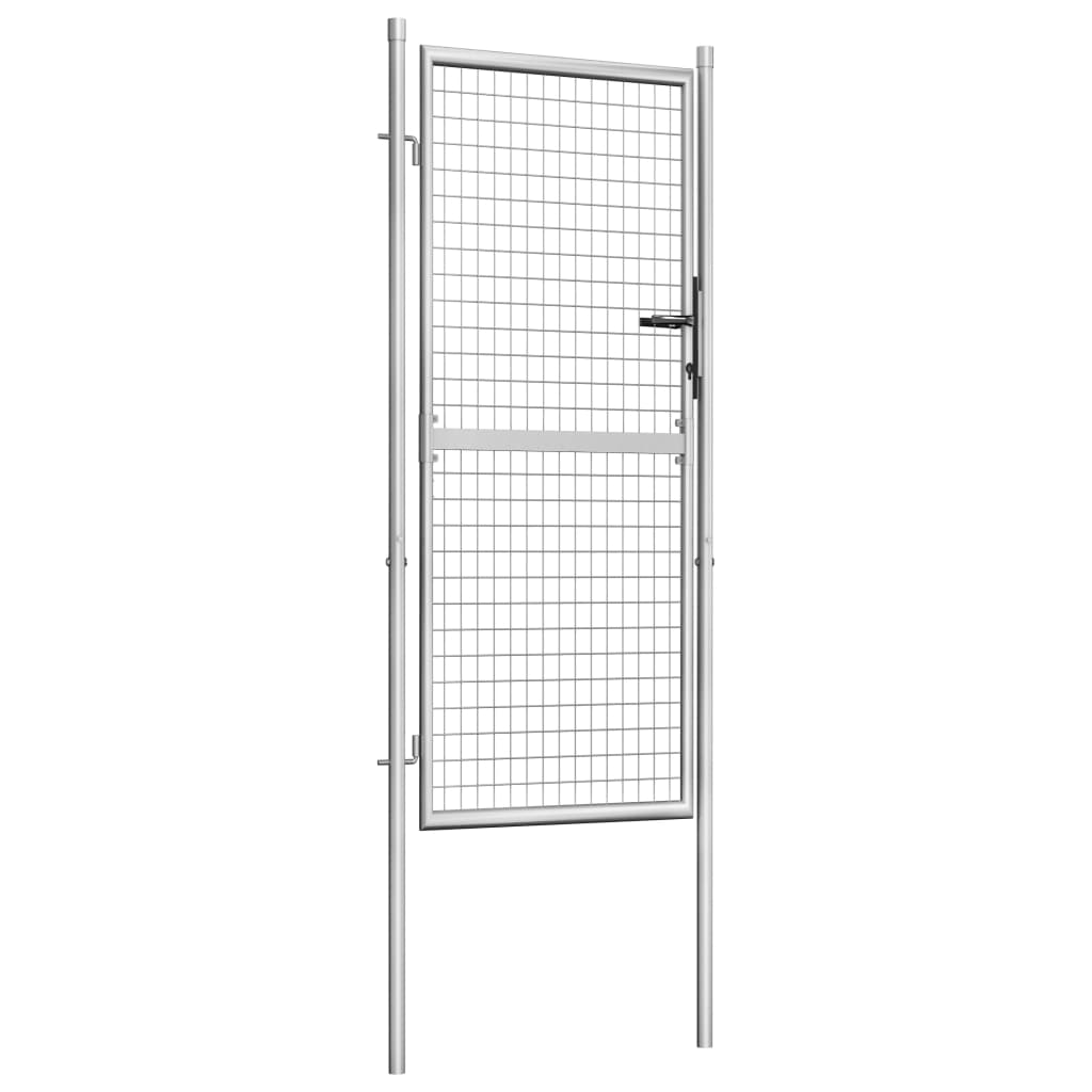 

vidaXL Poort 105x225 cm gegalvaniseerd staal zilverkleurig