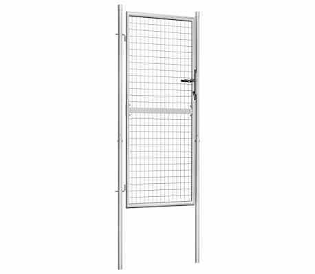 VidaXL Gartentor Verzinkt 289x175cm - Doppeltor Für Garten Und Hof