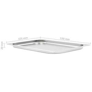 Gastronádoby 4 ks GN 1/1 20 mm nerezová ocel - obrázek 8