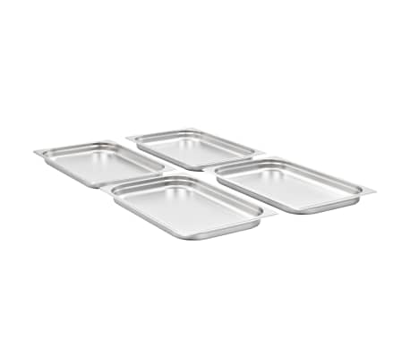 vidaXL Gastronorm Containers 4 pcs GN 1/1 40 mm Stainless Steel