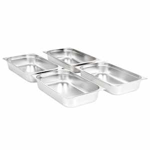 Gastronádoby 4 ks GN 1/1 100 mm nerezová ocel - obrázek 2