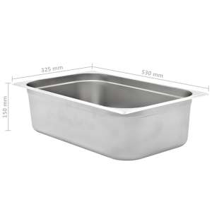 Gastronádoby 2 ks GN 1/1 150 mm nerezová ocel - obrázek 8