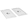 vidaXL Kaaned GN 1/1 pannile, 2 tk, roostevaba teras