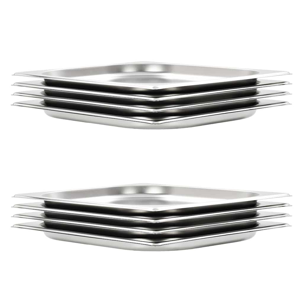 vidaXL Gastronádoby 8 ks GN 1/2 20 mm nerezová ocel