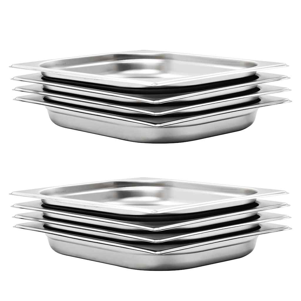 vidaXL Gastronádoby 8 ks GN 1/2 40 mm nerezová ocel