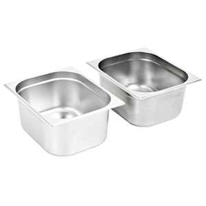 vidaXL Gastronorm indai, 2 vnt., nerūdijantis plienas