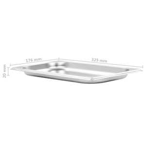Gastronádoby 12 ks GN 1/3 20 mm nerezová ocel - obrázek 7
