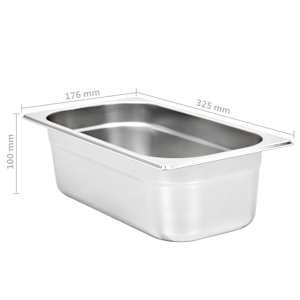 Gastronádoby 8 ks GN 1/3 100 mm nerezová ocel - obrázek 8