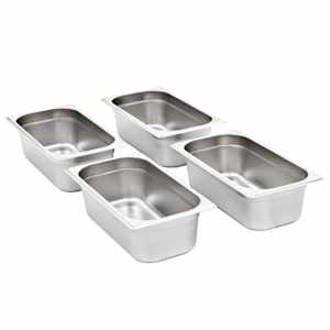 vidaXL Λεκάνες Gastronorm 8 τεμ. GN 1/3 100 χιλ. από Ανοξείδωτο Ατσάλι
