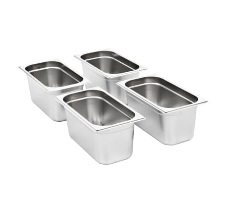 4 Scatole Gastronorm 1/4 Con Coperchio - 150mm Per Alimenti, Ideali Per Ristorante - Foto 3
