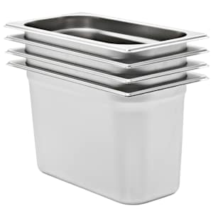 Gastronádoby 4 ks GN 1/3 200 mm nerezová ocel - obrázek 1